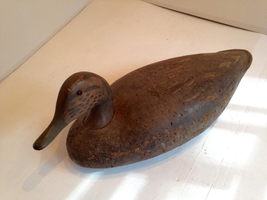 Large LL Bean Black Duck Decoy by Soule