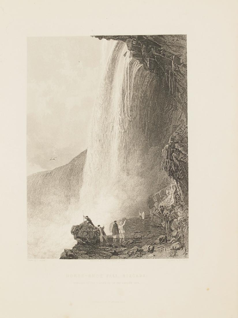 View of Niagara Falls 1844 Steel etching Sands drawing (1 of 2)