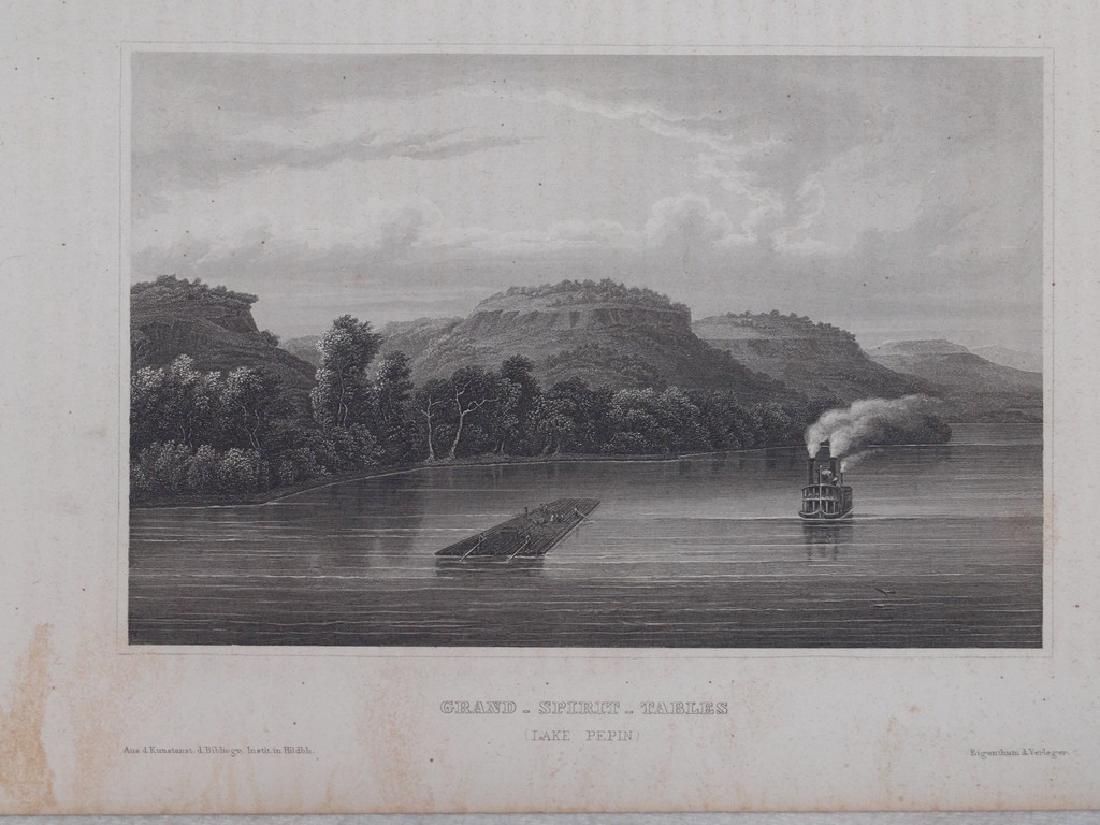 View of Lake Pepin near Saint Paul Minnesota 1860 Steel (1 of 2)