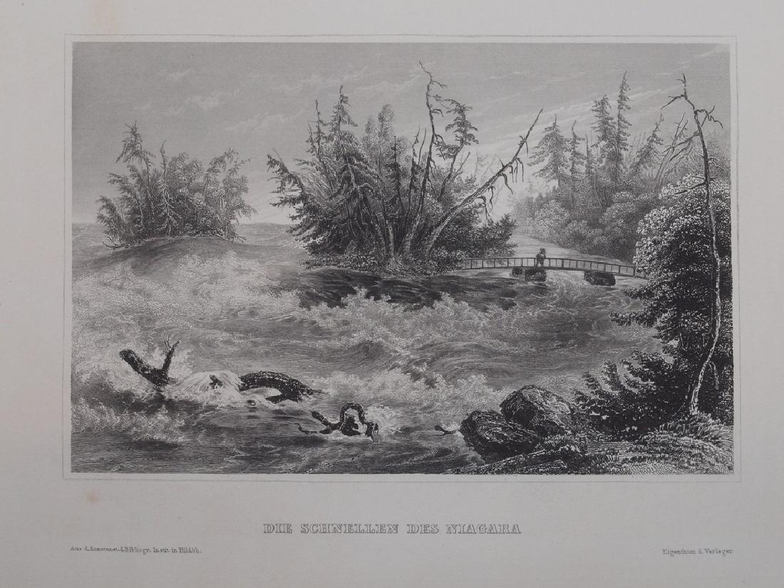 View of Niagara 1860 Steel etching (1 of 2)