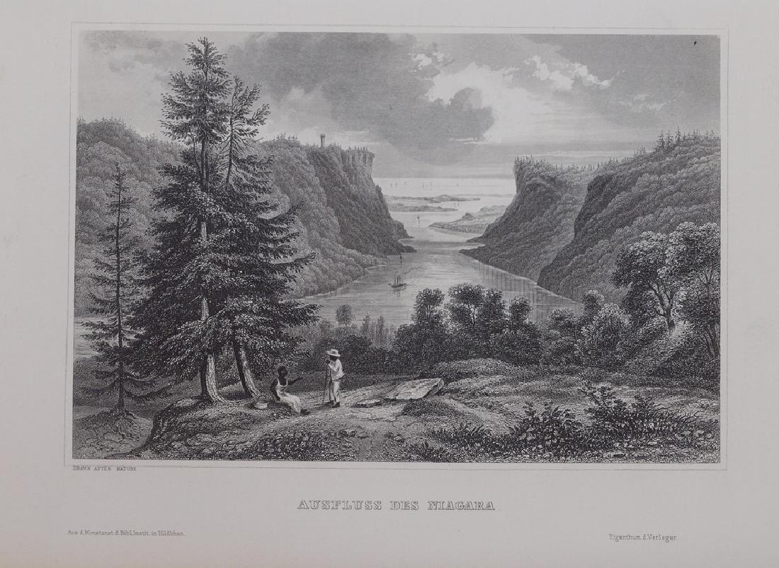 View of Niagara 1860 Steel etching (1 of 2)