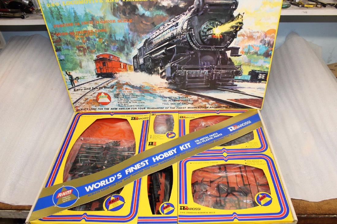 RARE AHM/Rivarossi O scale Indiana Harbor Belt 0-8-0: RARE AHM/Rivarossi O scale Indiana Harbor Belt 0-8-0 Loco & Tender Kit #7209-2498. Kit is still mint in the box. Never been opened or taken apart. Has 7 boxes with parts to build the steam engine and