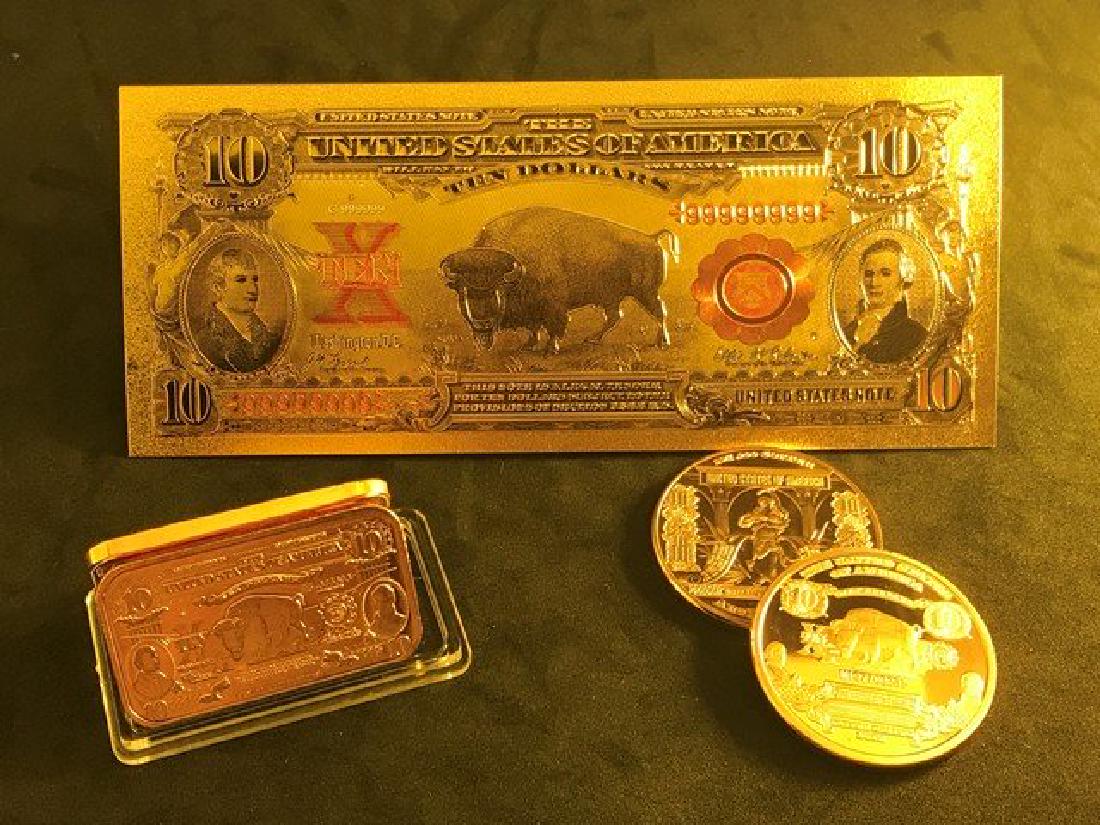 3 Pc Collection Set - $10 Bison Banknote Design Tribute (1 of 4)