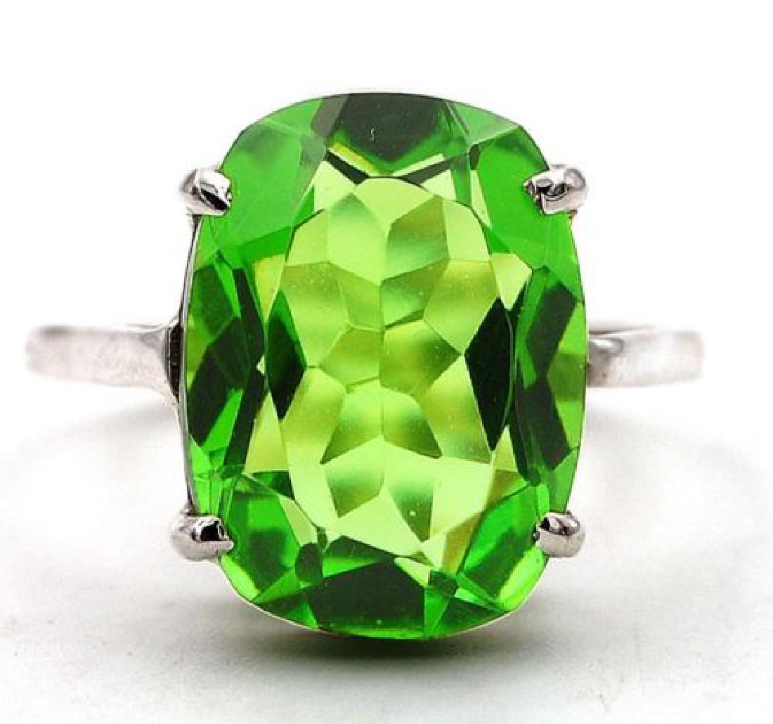 10ct Peridot 925 Solid Sterling Silver Ring (1 of 1)