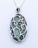 Sterling Silver Engraved Jade Black Onyx Necklace - 3