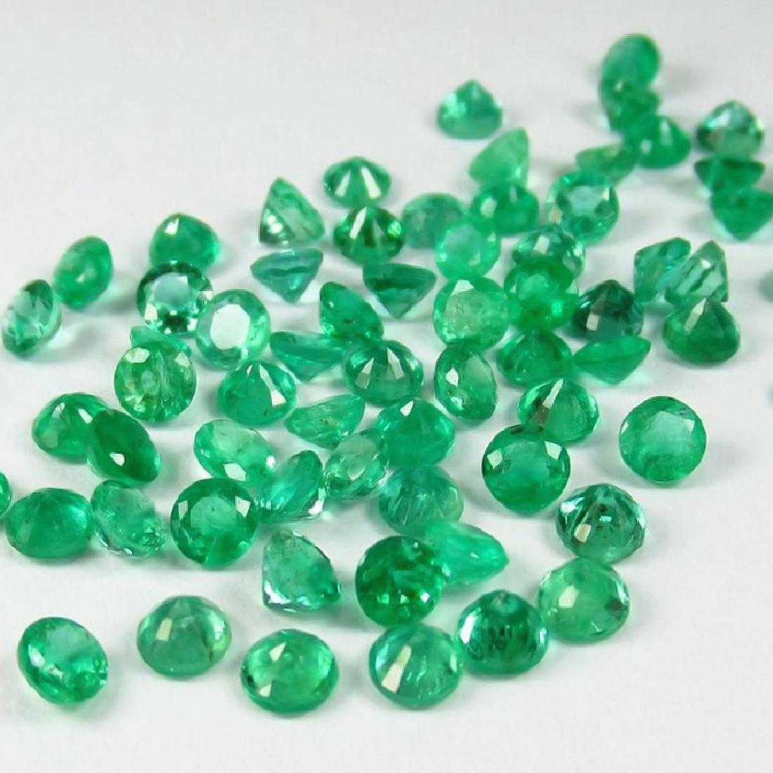 6.89 Ctw Natural  52 Calibrate Emerald 3.3 mm Round (1 of 4)