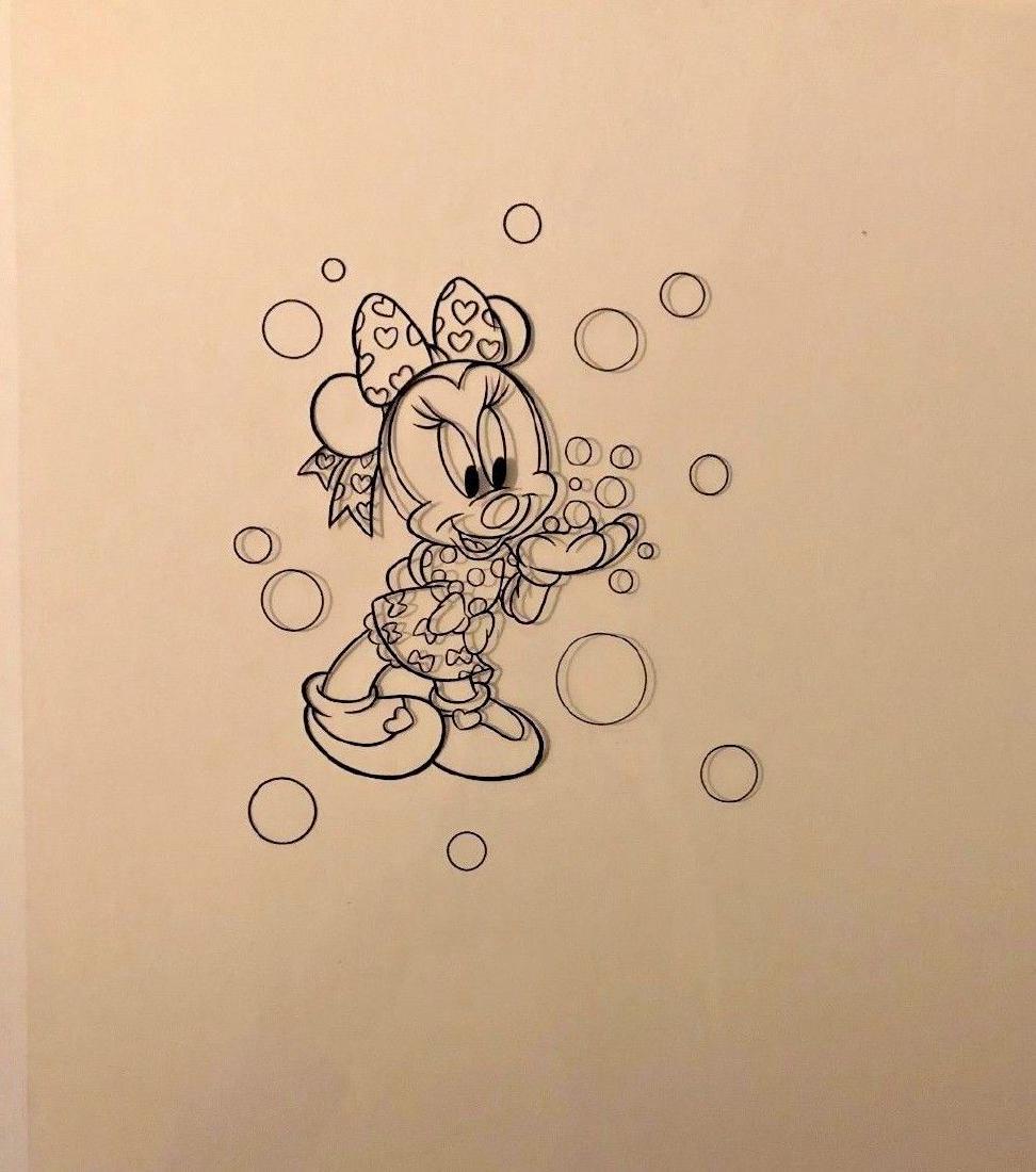 Vintage Disney Production Animation Cel Big 13 1/2 X 16: Vintage Disney Production Animation Cel Big 13 1/2 X 16 1/2 ! Minnie Mouse Please note that this lot has a confidential reserve. When you leave a bid in advance of the auction, submit your maximum. Th