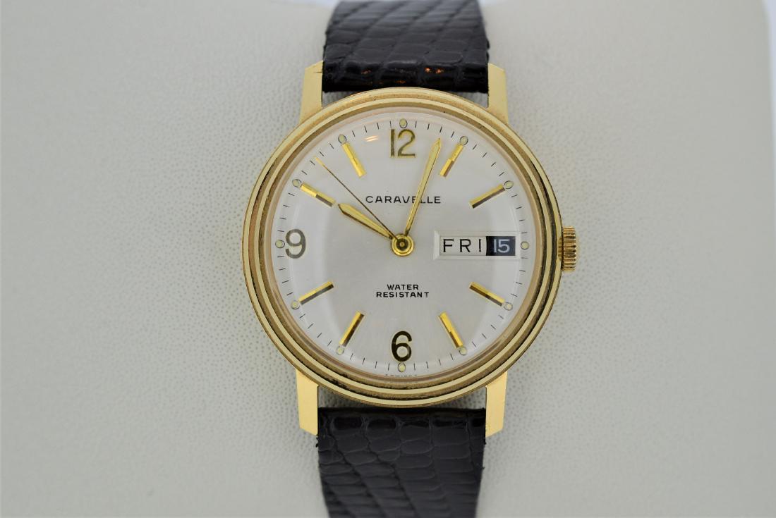 Gents Caravelle Wristwatch with Genuine Lizard Band (1 of 2)