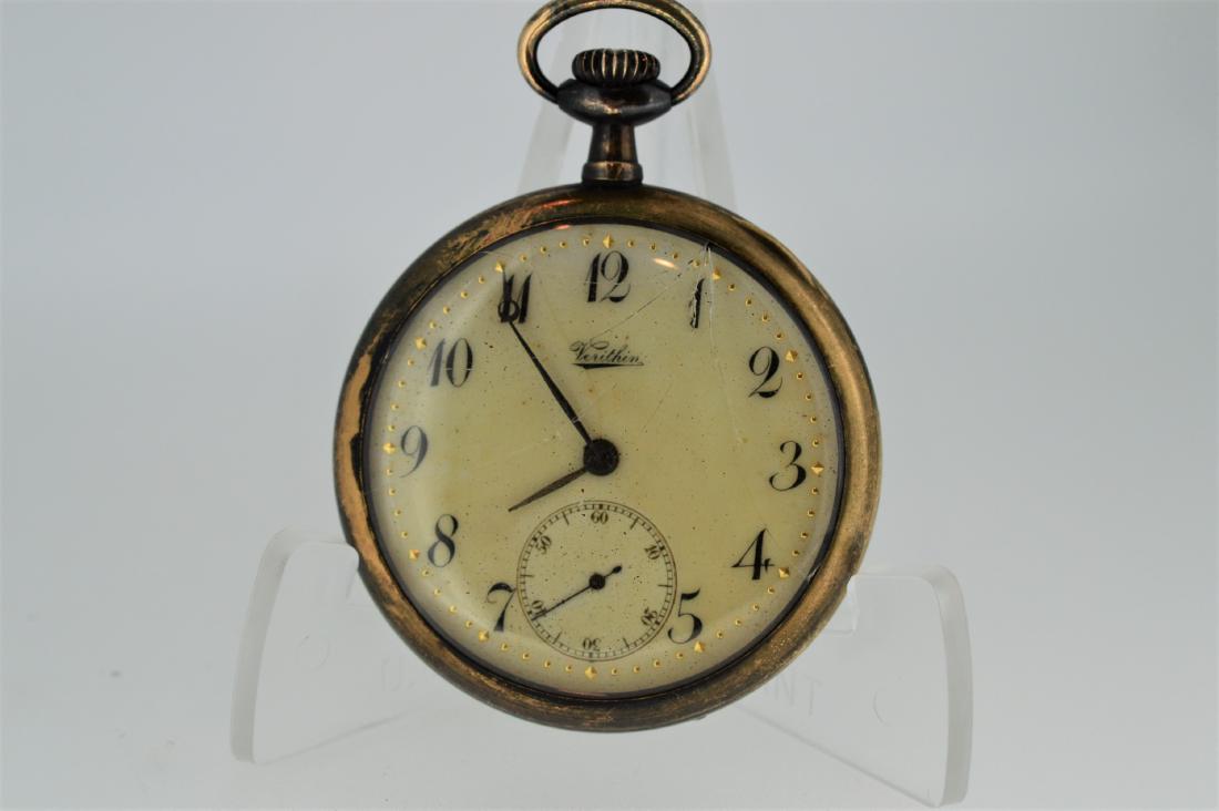 Dietrich-Gruen Verithin Gold-Filled Pocketwatch: Item: Dietrich-Gruen Verithin Gold-Filled Pocketwatch Brand: Dietrich-Gruen Model: #329871 Case Metal: Gold-Filled Case Size: 45mm Broken crystal Please note that this lot has a confidential reserve.