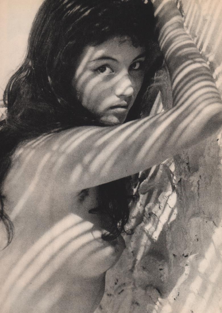 YUJI HAYATA - Nude: Artist: YUJI HAYATA Print Title: Nude Mounted and Matted with black core-white mat Medium: Sheet-Fed Gravure Printing Date: 1960 Printed in Japan Image Size: 7.25 X 9.25 inches Yuji Hayata 1916-1995)