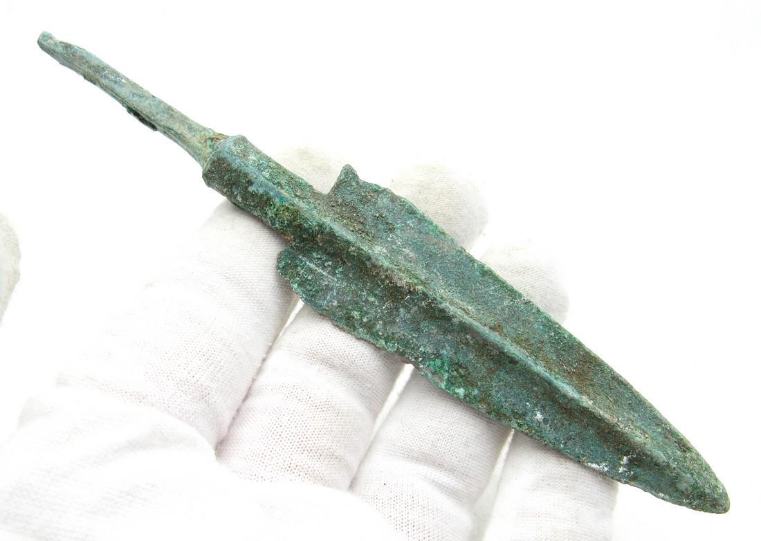 Ancient Bronze Age Bronze Spear Head (1 of 2)