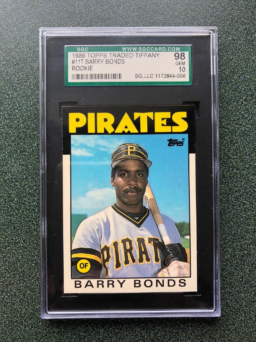 1986 Topps Traded Barry Bonds Tiffany #11T Rookie SGC98 (1 of 2)