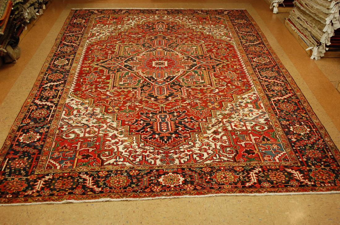 Antique Fine Persian Heriz Serapi Rug 10x14 (1 of 10)