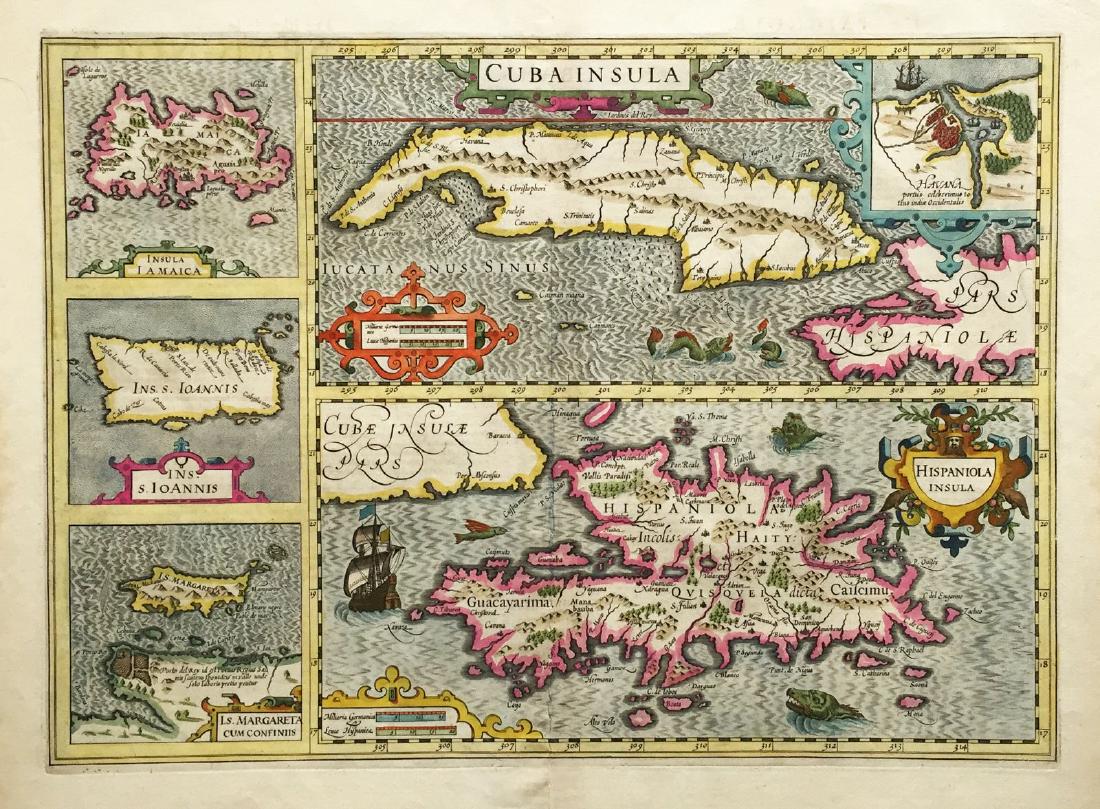 Mercator/Hondius: Composite West Indies Map (1 of 1)