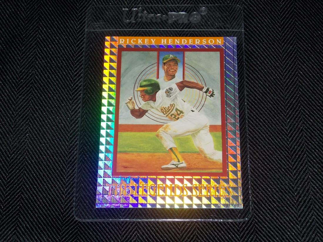 RICKEY HENDERSON, The Legends Series, #3537/7500, 1991: RICKEY HENDERSON, The Legends Series, #3537/7500, 1991 Leaf No Reserve: This lot starts at $1 and has no reserve as a courtesy so that collectors can determine the true market value on this authentic 