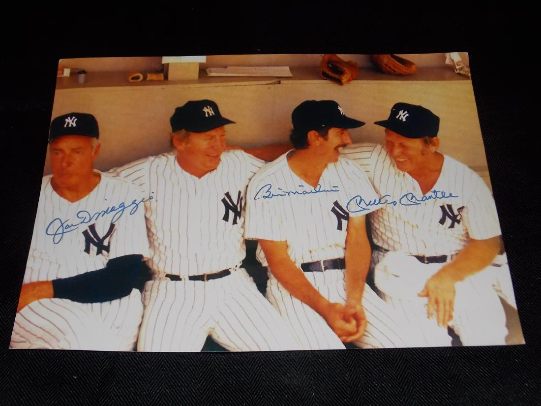 Joe DiMaggio, Billy Martin, MICKEY MANTLE, Autographed (1 of 1)