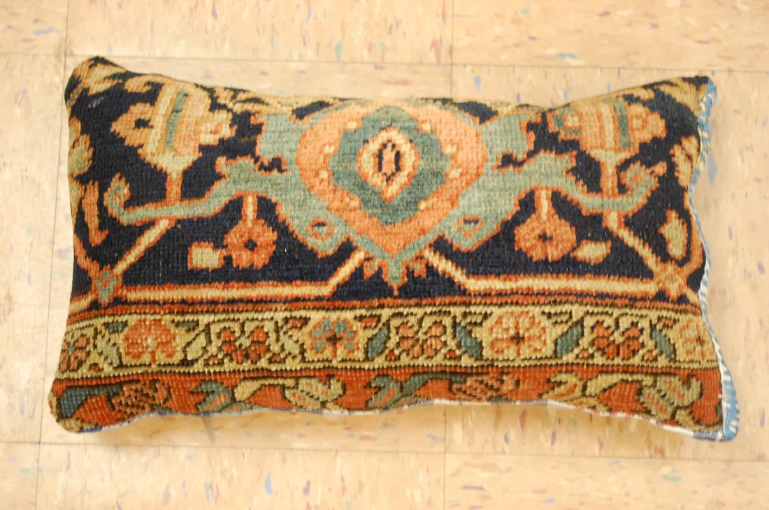 Fine Antique Rug Very Soft Wool Pillow 1.6x1.7: Highly Detailed Fine Antique Rug Very Soft Wool Pillow 1 ' 6" x 1' 7" never used, hand sewn inscribed pillow made by persian antique rug c1930s size 1 ' 6" x 1' 7" wool woven on cotton foundation made