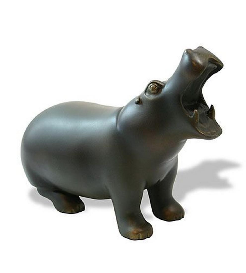 After François Pompon: Hippopotame statue: Item: After François Pompon: Hippopotame statue Maker: Mouseion Collection Origin: Netherlands Date/Period: 2017 Materials: Polystone Size: H. 5.51 x W 7.08 inch Hippopotame statue, inspired by the s