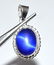 23.25 Ct Certified Natural Blue Cat's Eye Sterling - 2