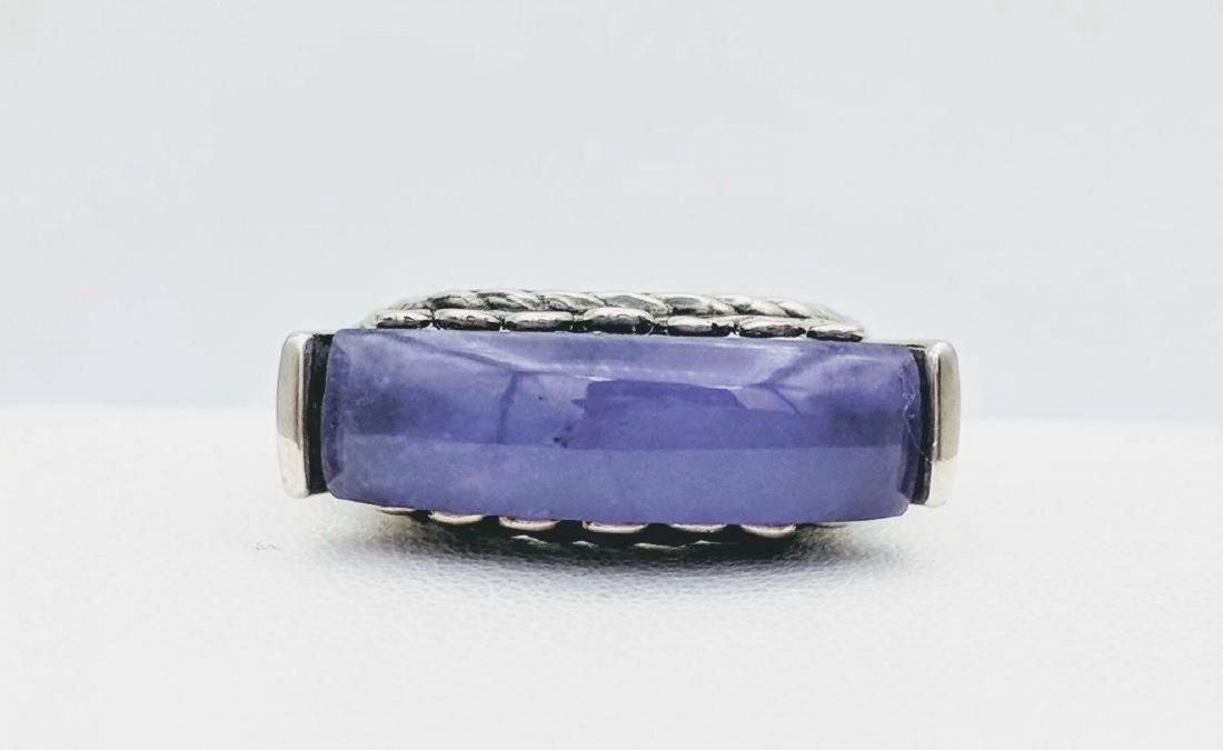 Sterling Silver Violet Jade Ring (1 of 4)