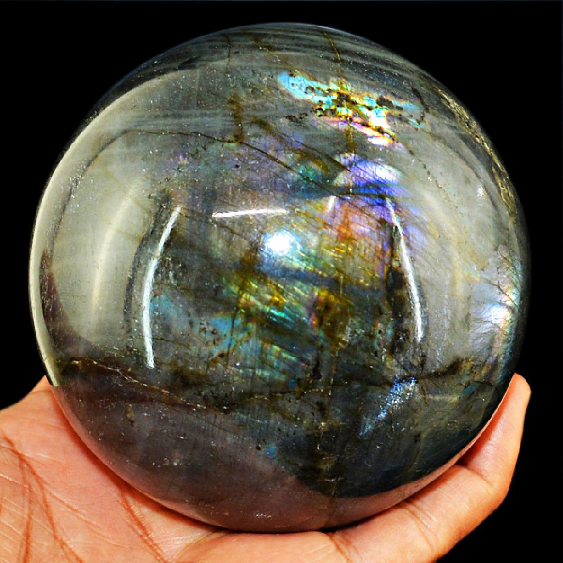 Pink Flash Labradorite Healing Ball (1 of 2)