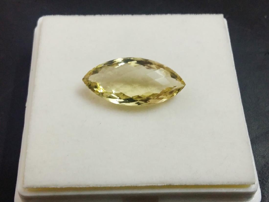 Natural Trillion Checker Cut Lemon Topaz: Title: Natural Trillion Checker Cut Lemon Topaz Metal Purity (If Applicable): Gemstones: Topaz Carat Weights: 18.02 Size/Dimensions: 28 x 13 x 8 No of Pcs.: 1 Additional Info: Please note that this lo