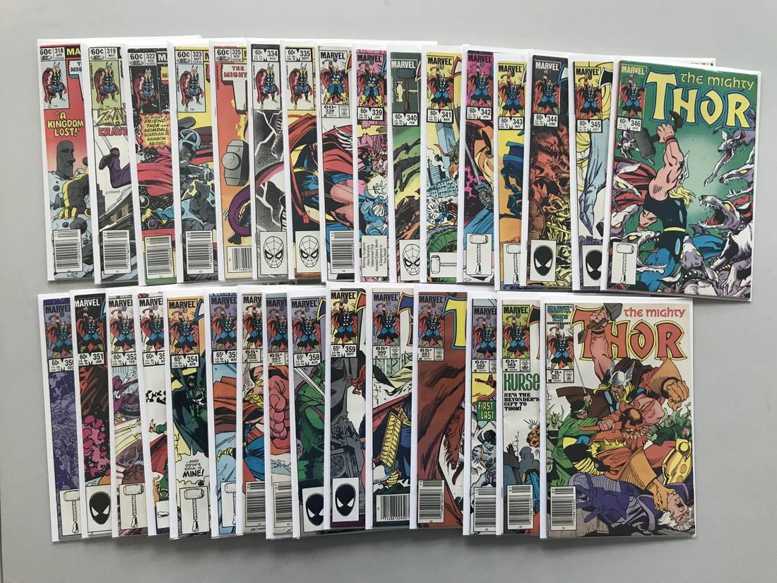 Lot of 31 Thor (1962 1st Series Journey Into Mystery): Lot of 31 Thor (1962 1st Series Journey Into Mystery) from #318-367 Please note that this lot has a confidential reserve. When you leave a bid in advance of the auction, submit your maximum. The bidde
