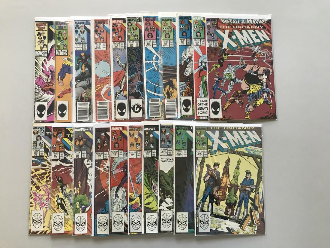 Lot of 20 Uncanny X-Men (1963 1st Series) from #209-236 (1 of 2)
