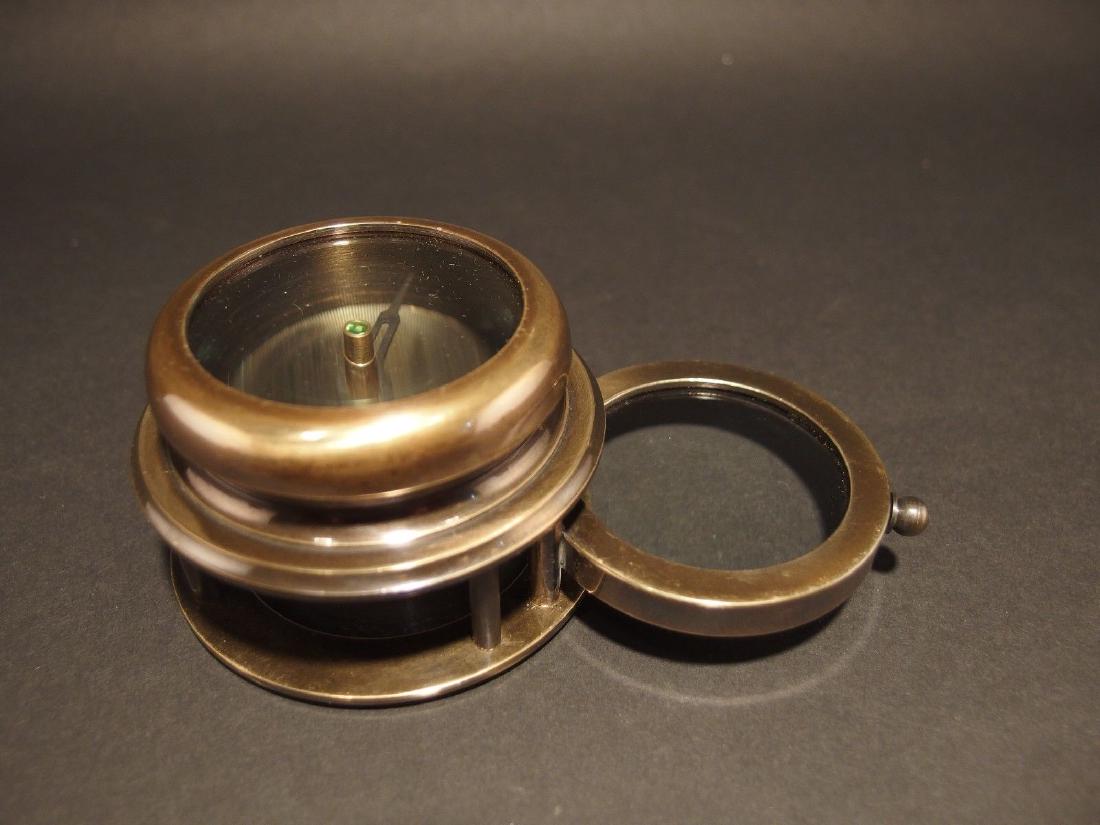 Heavy Brass Map Compass w Folding Magnifying Glass (1 of 6)