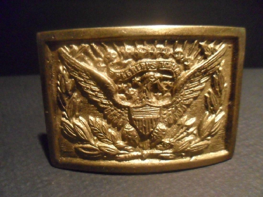 Civil War Belt Buckle Plate SOLID Brass American Eagle