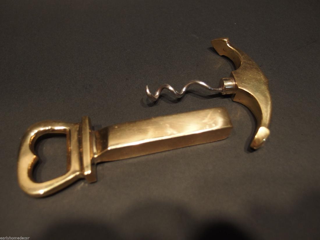 Brass Boat Anchor Wine Corkscrew Beer Bottle Opener: Vintage Antique Style Brass Nautical Ships Boat Anchor Wine Beer Bottle Opener Description 4 7/8" long x 3 1/8" Wide Very accurate and well made reproduction of an antique wine and beer bottle opener.