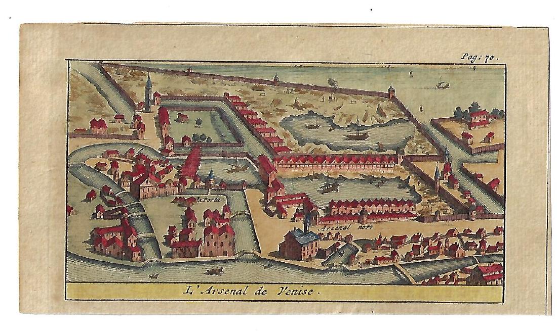 Fine 18th Century Hand Colored Engraving of L’Arsenal (1 of 1)