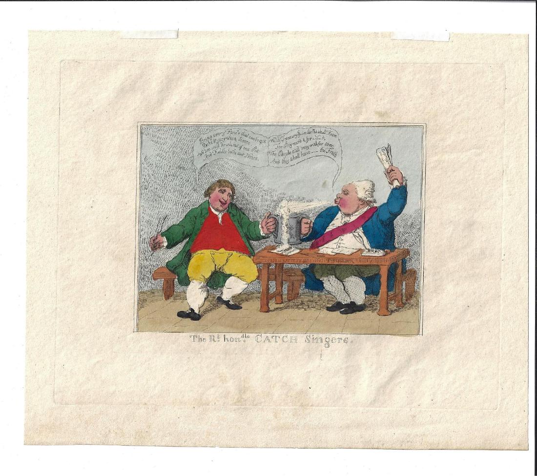 c1820 Handcolored James Gillray Political Cartoon (1 of 1)