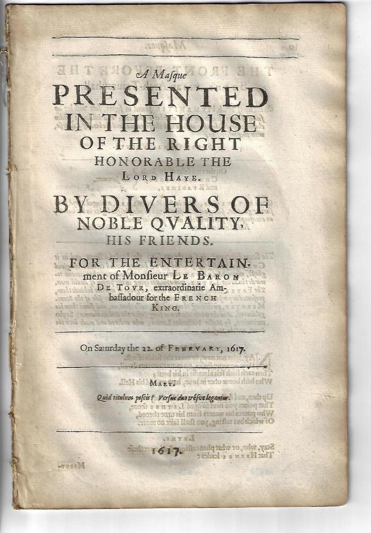 1650 Masques of Ben Jonson (1 of 2)