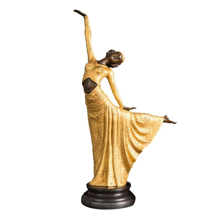 Bronze Art Deco Style Statue, After Chiparus (1 of 6)