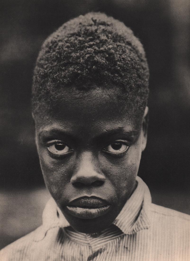 MARGARET BOURKE-WHITE - Portrait of a Young Man: Artist: MARGARET BOURKE-WHITE Print Title: Portrait of a Young Man Medium: Sheet-fed Gravure Printing Date: 1935 Printed in France Image Size: 8 x 11 inches Margaret Bourke-White (1904-1971) was born