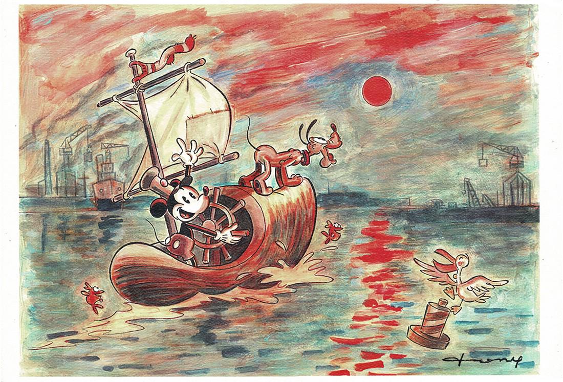 Mickey Mouse - Steamboat Willie Print (1 of 7)