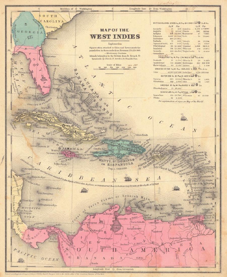 Map of the West Indies
