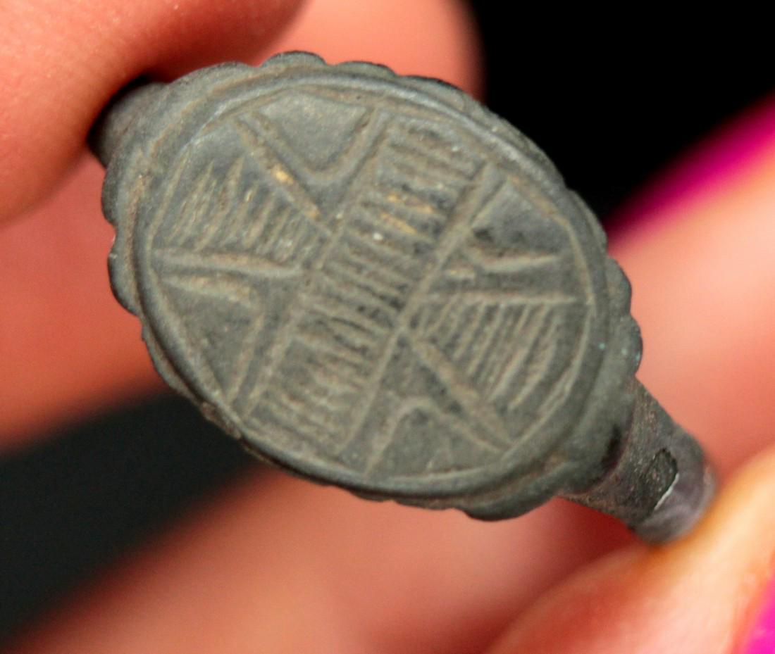 Post-medieval Cossack Bronze Ring With Cross (1 of 7)