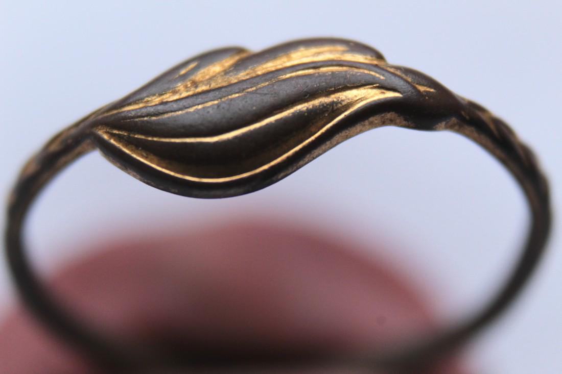 Post-medieval Thin Ring With Leaf (1 of 6)
