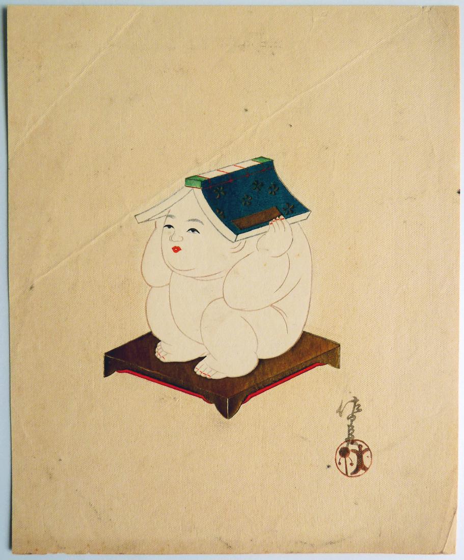 Unidentified Woodblock White plaster statue (1 of 2)