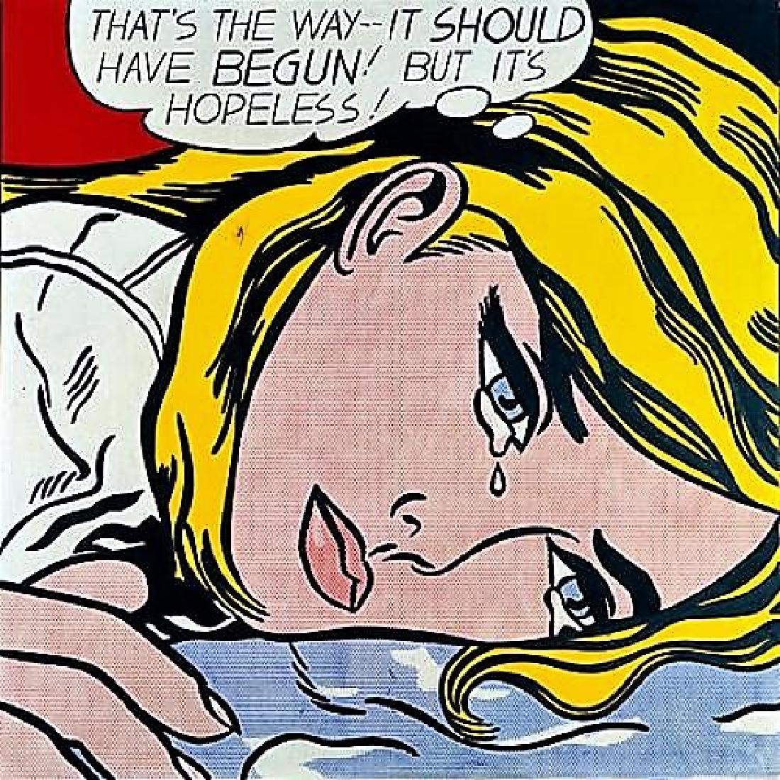 Roy Lichtenstein Screenprint Hopeless (1 of 1)