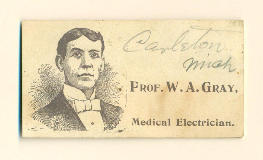 1890 Quack Medicine Dr Trade Card Prof. Wa Gray (1 of 2)