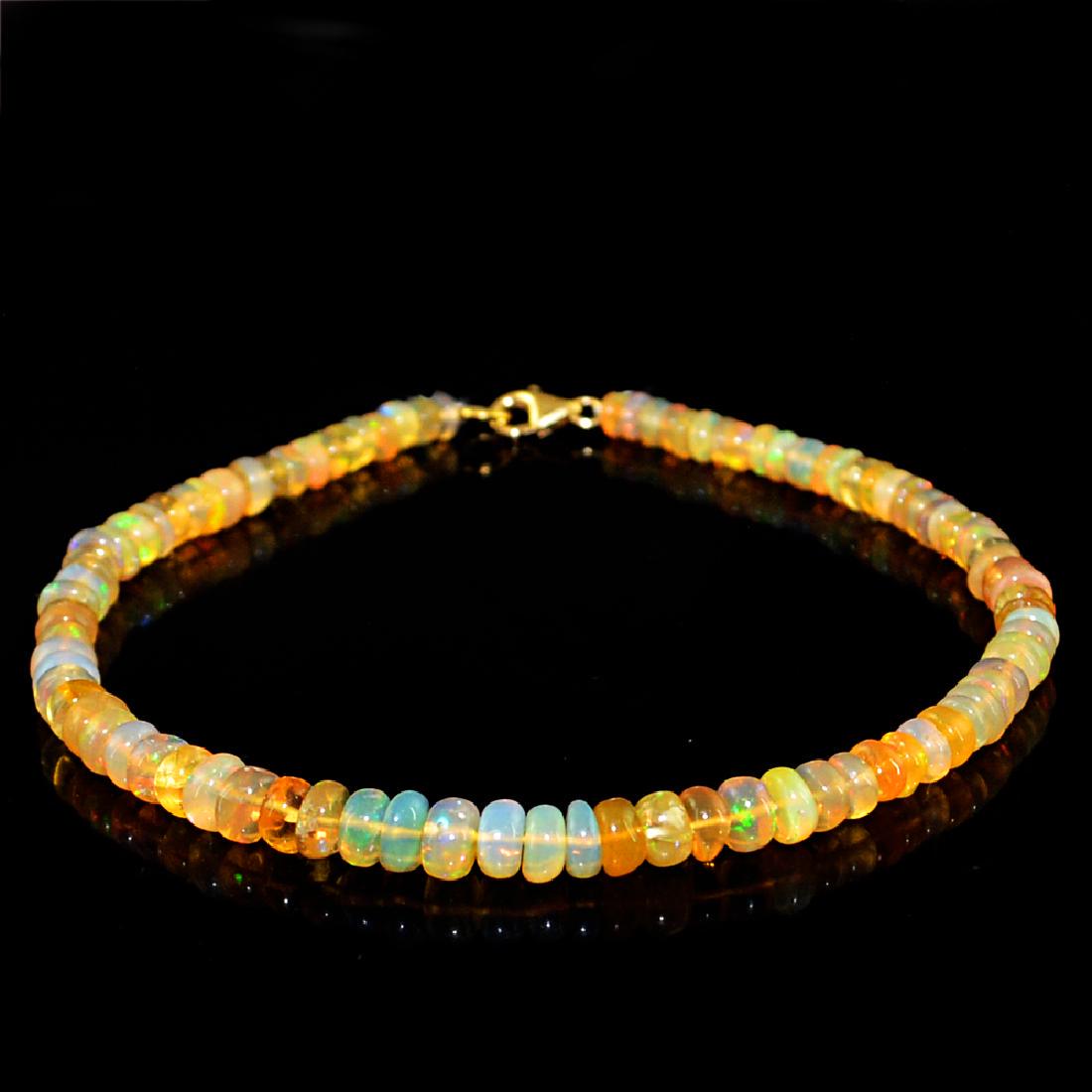 Ethiopian Opal Bracelet with 18 kt (750/1000) gold (1 of 3)