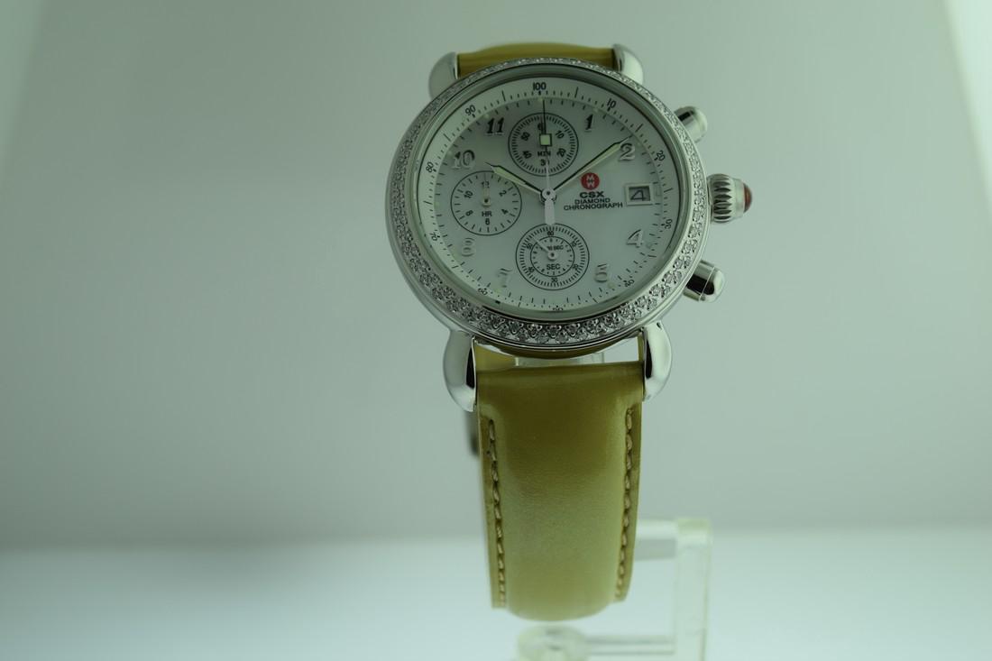Michele Diamond Bezel Chronograph Watch (1 of 8)