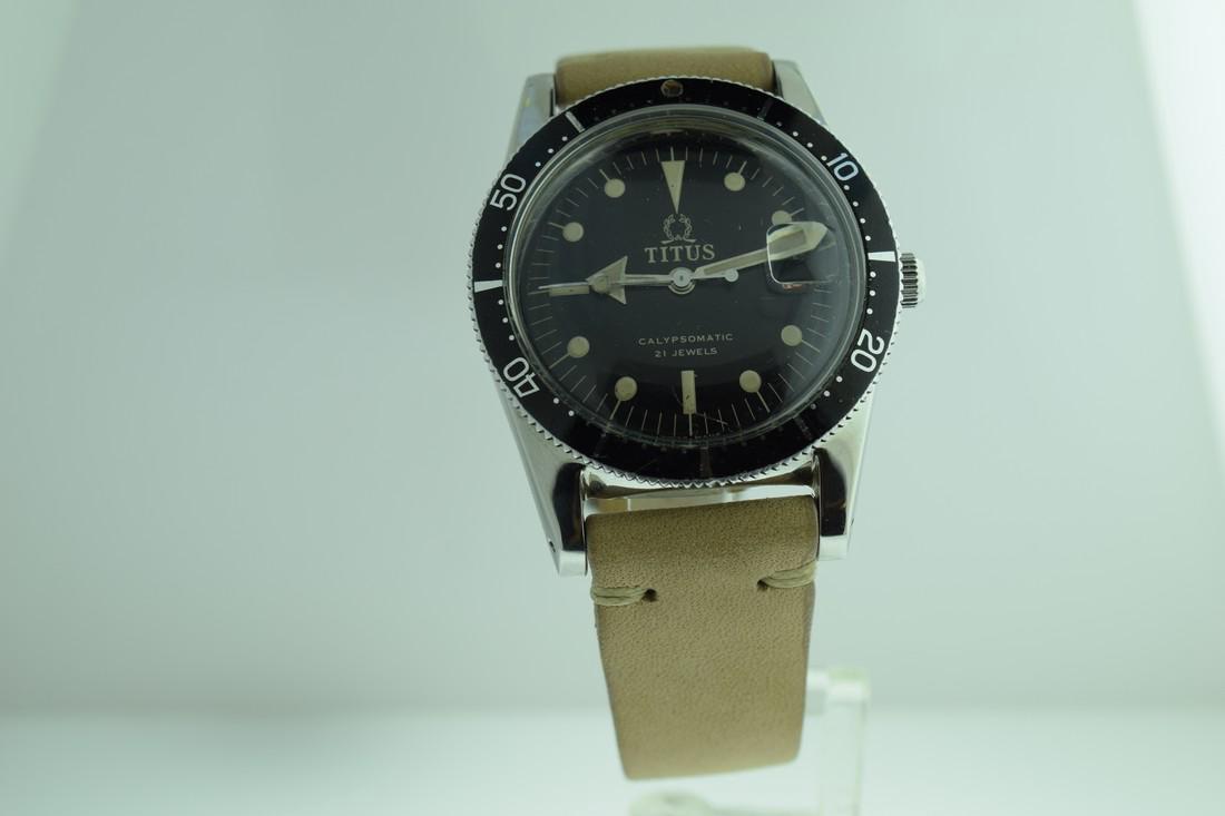 Vintage Titus Military Style Rotating Bezel Watch 1970s (1 of 7)