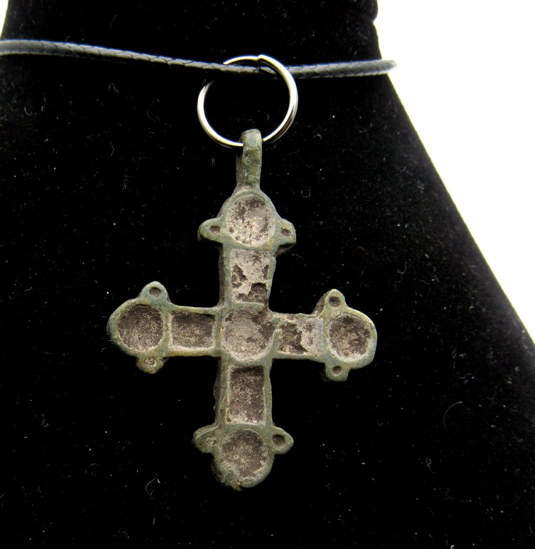 Medieval Viking Era Bronze Cross Pendant (1 of 2)