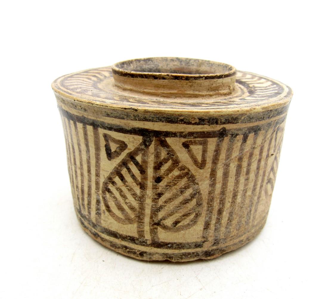 Ancient Indus Valley Terracotta Jar with Geometric (1 of 4)