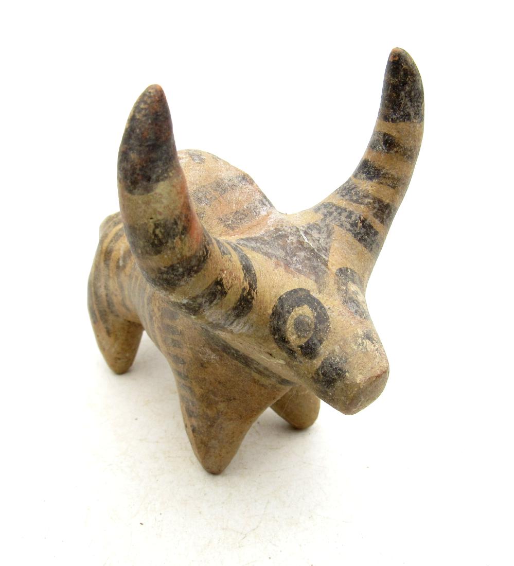 Ancient Indus Valley Terracotta Decorated Bull Idol (1 of 3)