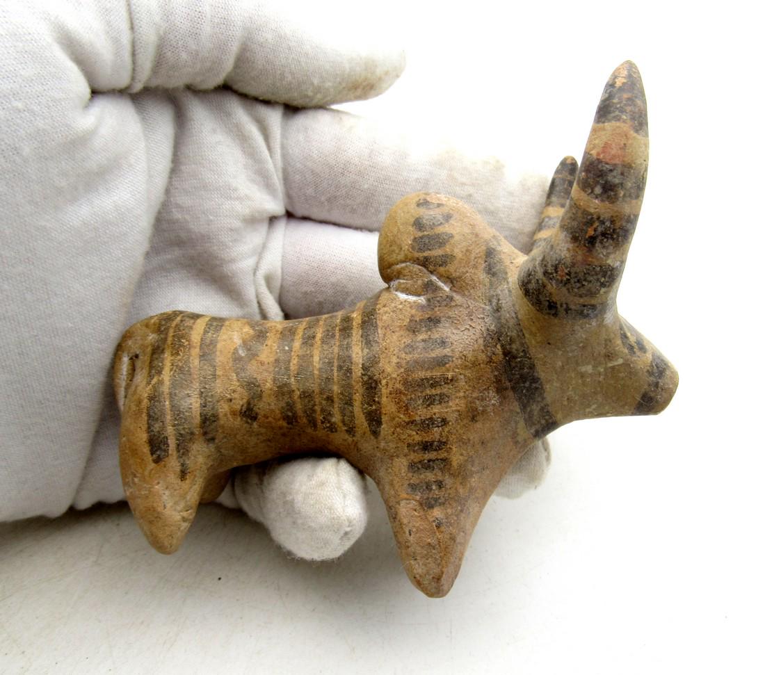 Ancient Indus Valley Terracotta Decorated Bull Idol (1 of 5)